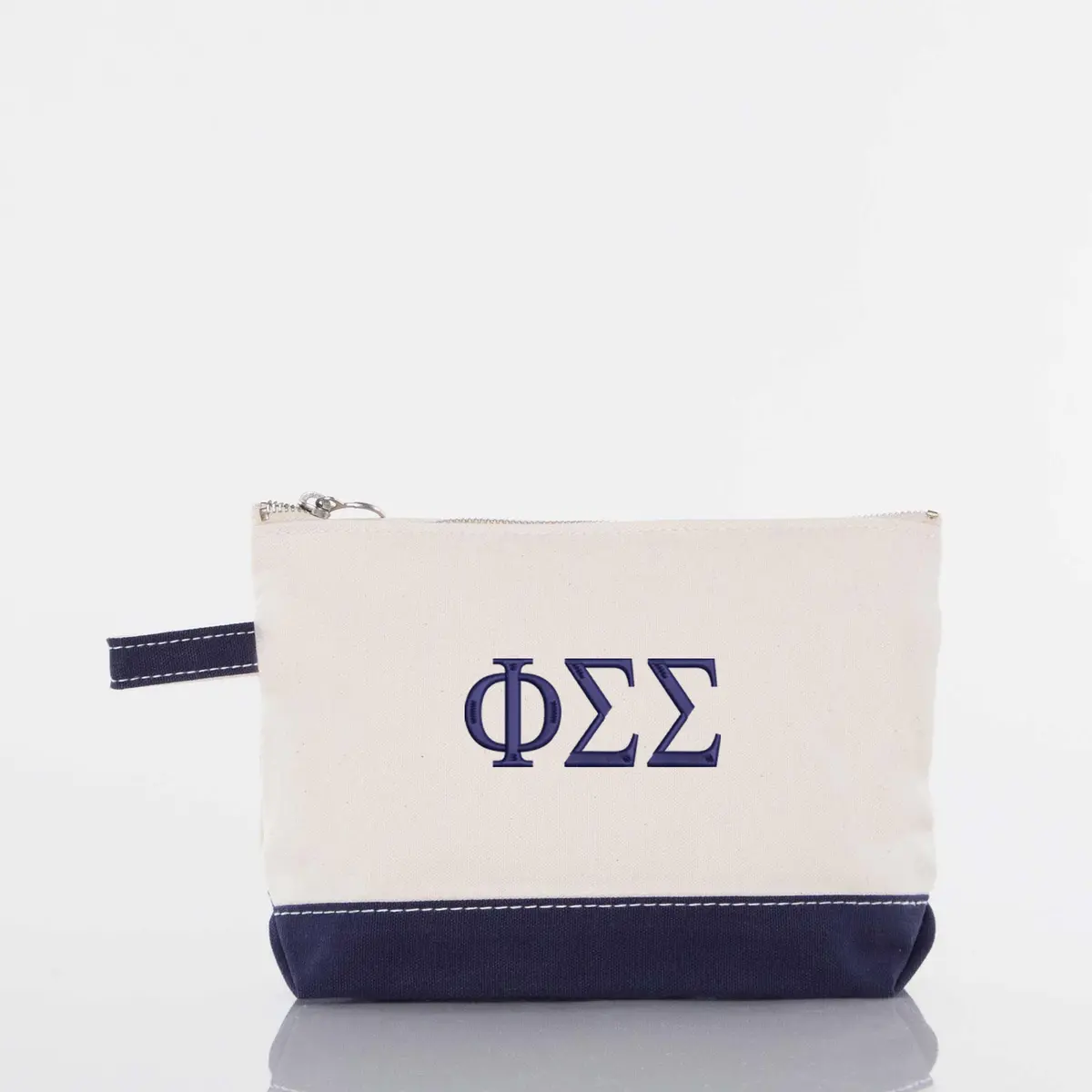 Phi Sigma Sigma Canvas Cosmetic Bag 1