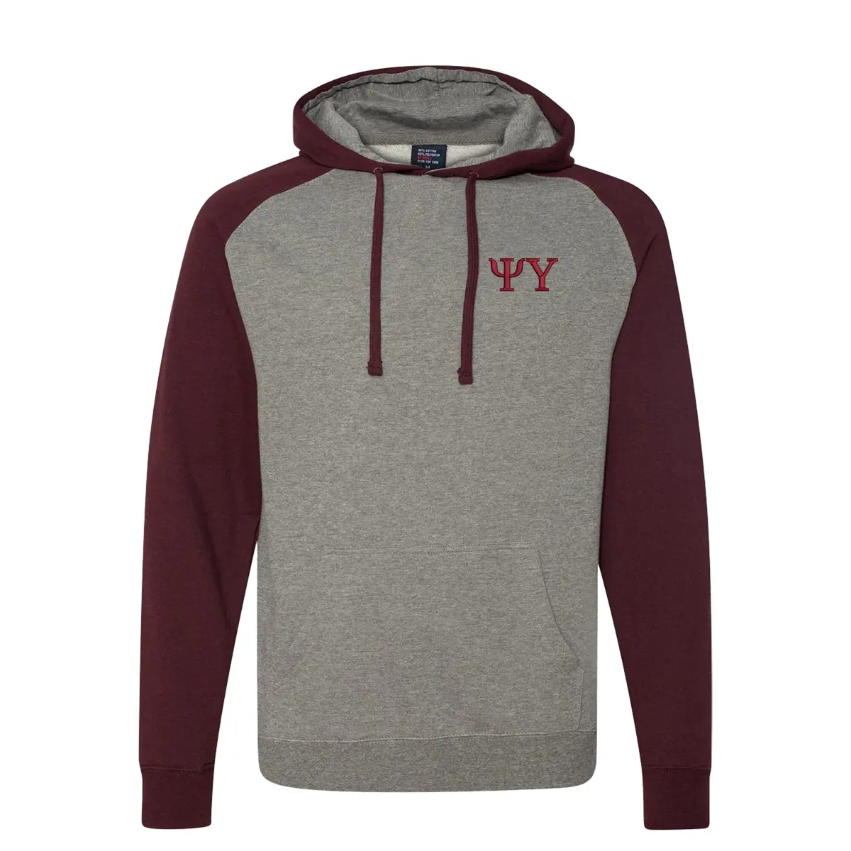 Psi Upsilon Raglan Hooded Sweatshirt 1