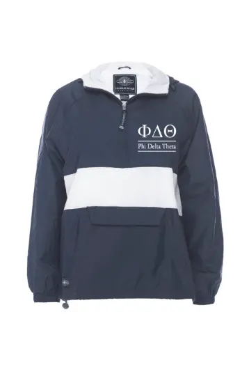 Phi Delta Theta Rugby Striped Lined Windbreaker 1