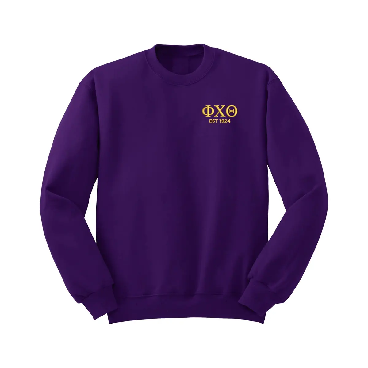 Phi Chi Theta Est 1924 Embroidered Crewneck 1