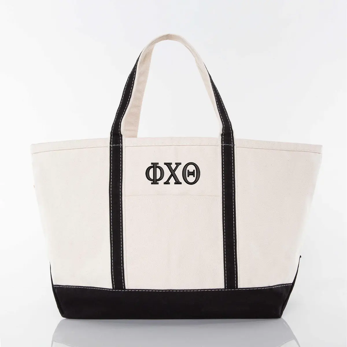 Phi Chi Theta Large Canvas Boat Tote 1