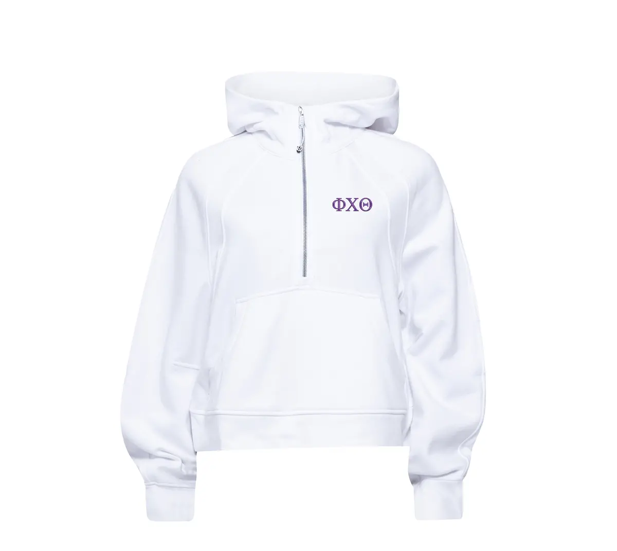 Phi Chi Theta Lululemon Scuba Oversized Half-Zip Hoodie - White 1