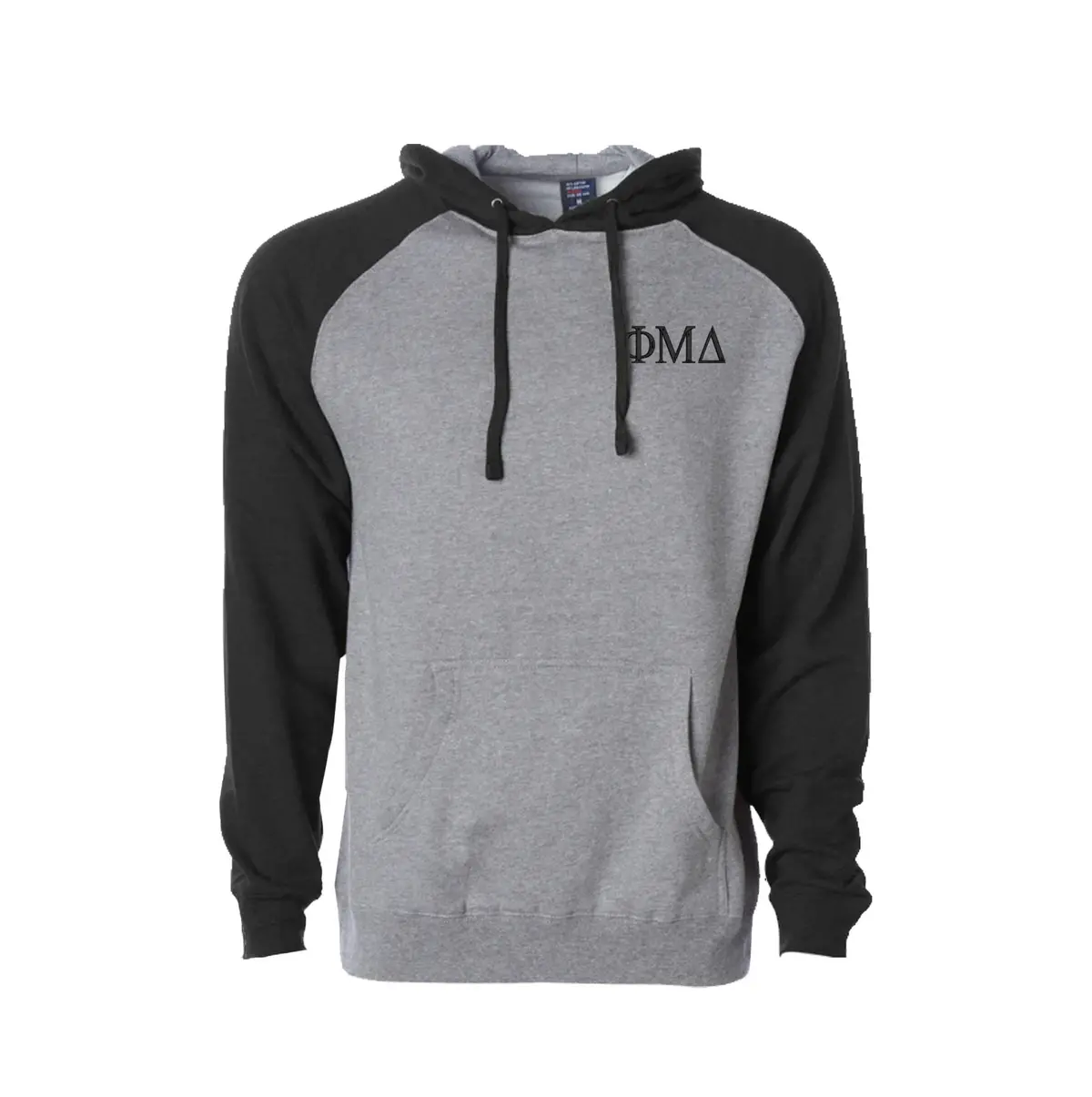 Phi Mu Delta Raglan Hooded Sweatshirt 1