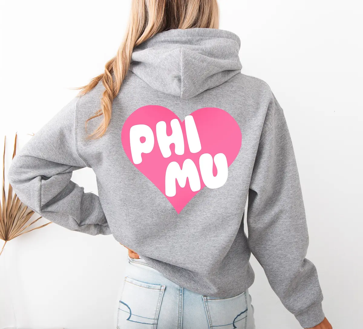 Phi Mu 1852 Boxy Heart Pullover Hoodie 1