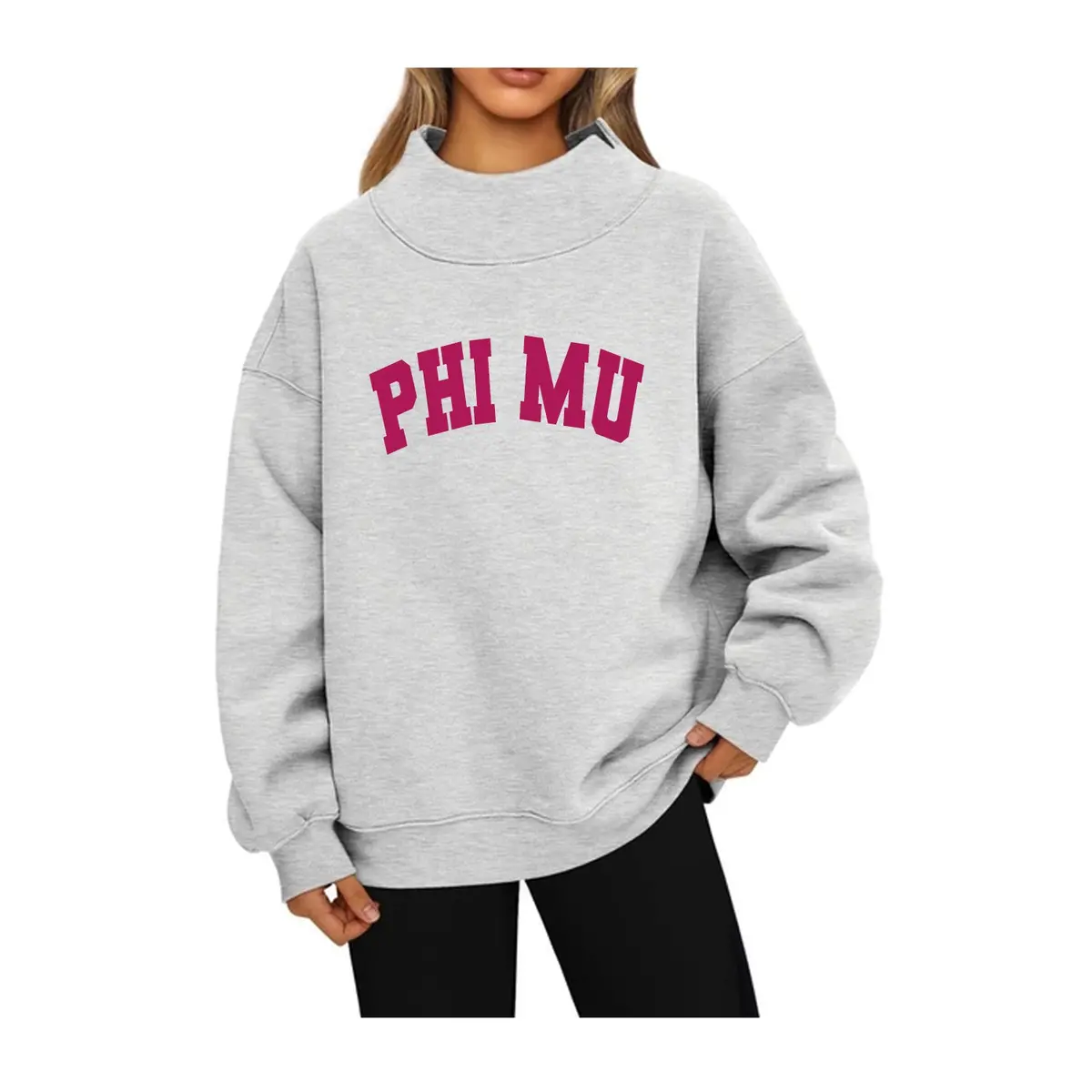 Phi Mu Mock Neck Sweatshirt 1