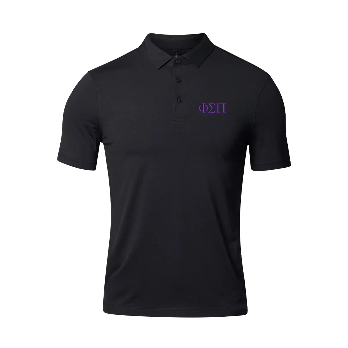 Phi Sigma Pi Lululemon Evolution Short-Sleeve Polo - Black 1