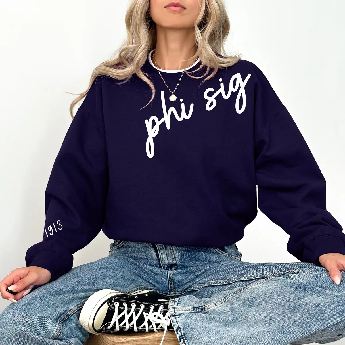 Phi Sigma Sigma 1913 Avenue Crewneck 1