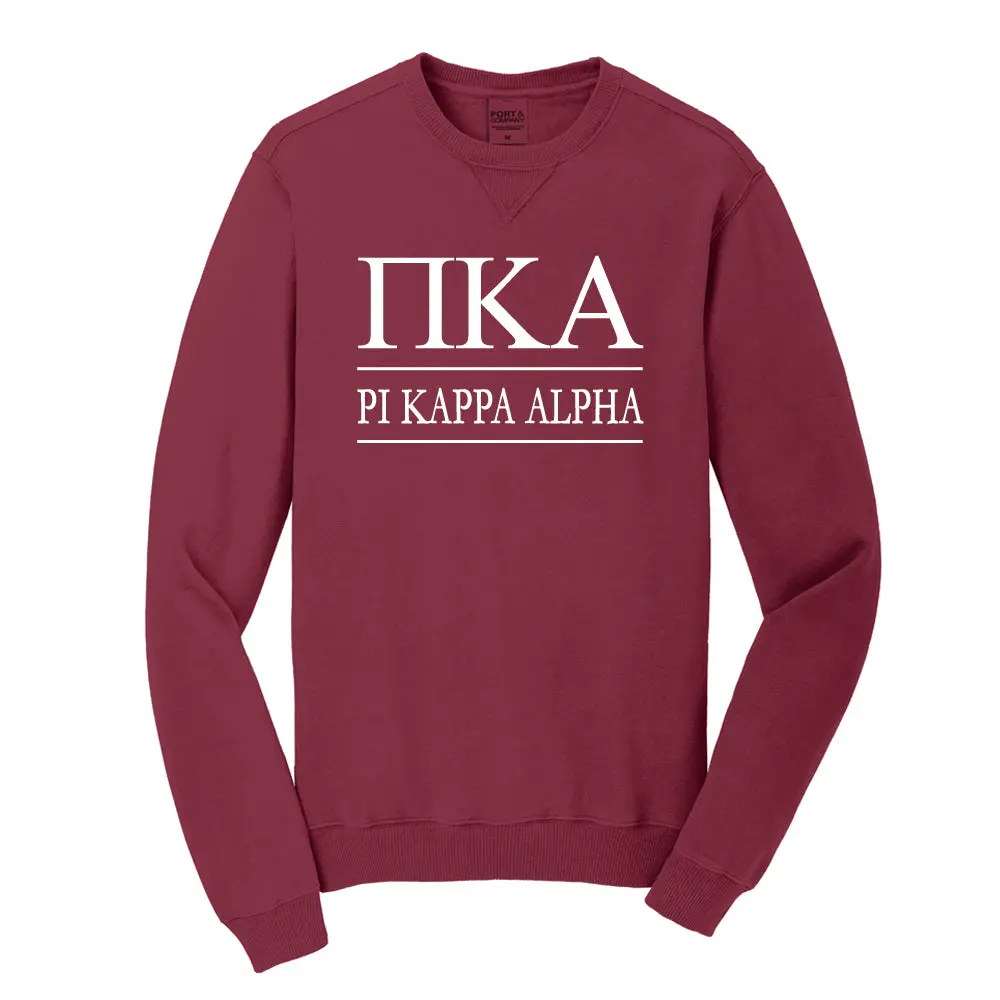 Pi Kappa Alpha Beach Washed Crewneck Sweatshirt 1