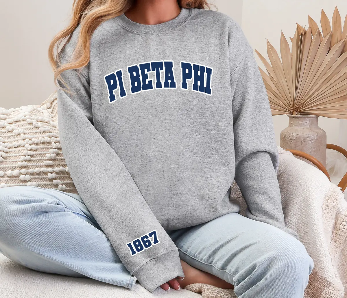 Pi Beta Phi Varsity Crewneck 1867 1