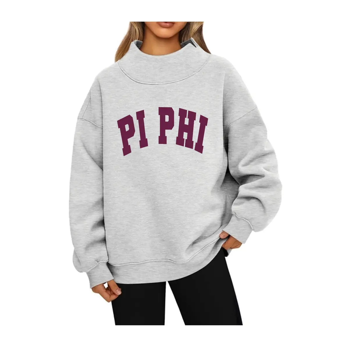 Pi Beta Phi Mock Neck Sweatshirt - Piphi 1