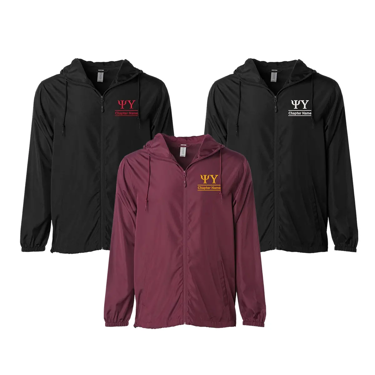 Psi Upsilon Windbreaker Jacket - Chapter Name 1