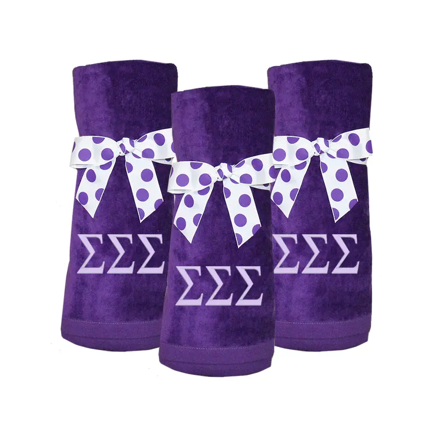 Sigma Sigma Sigma Beach Towel 1