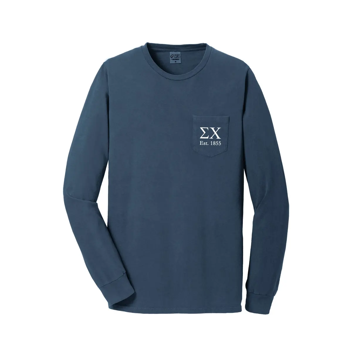 Sigma Chi Long Sleeve Pocket Tee 1