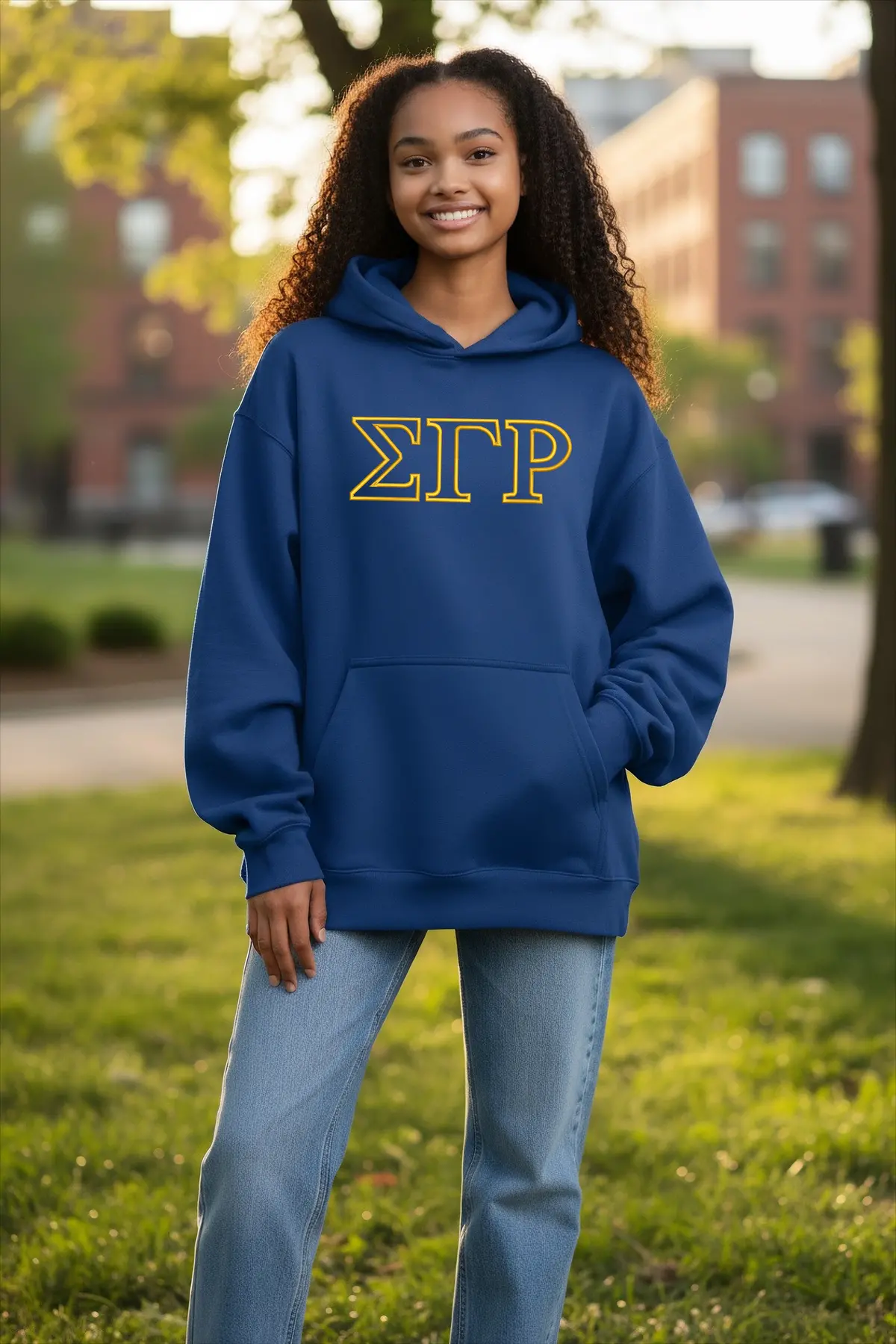 Sigma Gamma Rho Hooded Sweatshirt - Outline 1