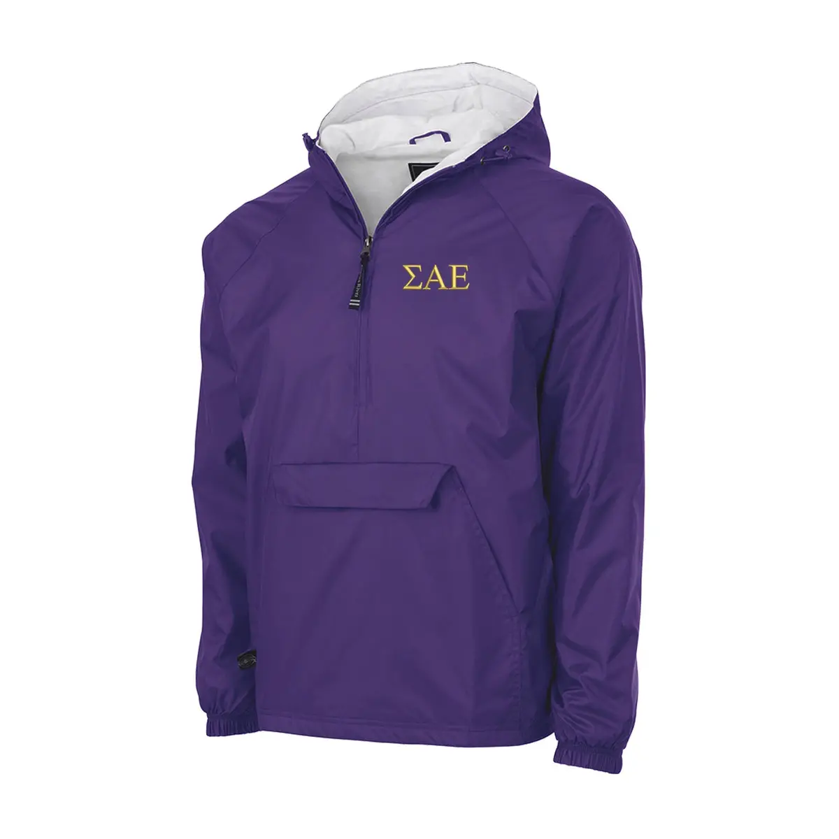 Sigma Alpha Epsilon Flannel Lined Windbreaker - Letters 1