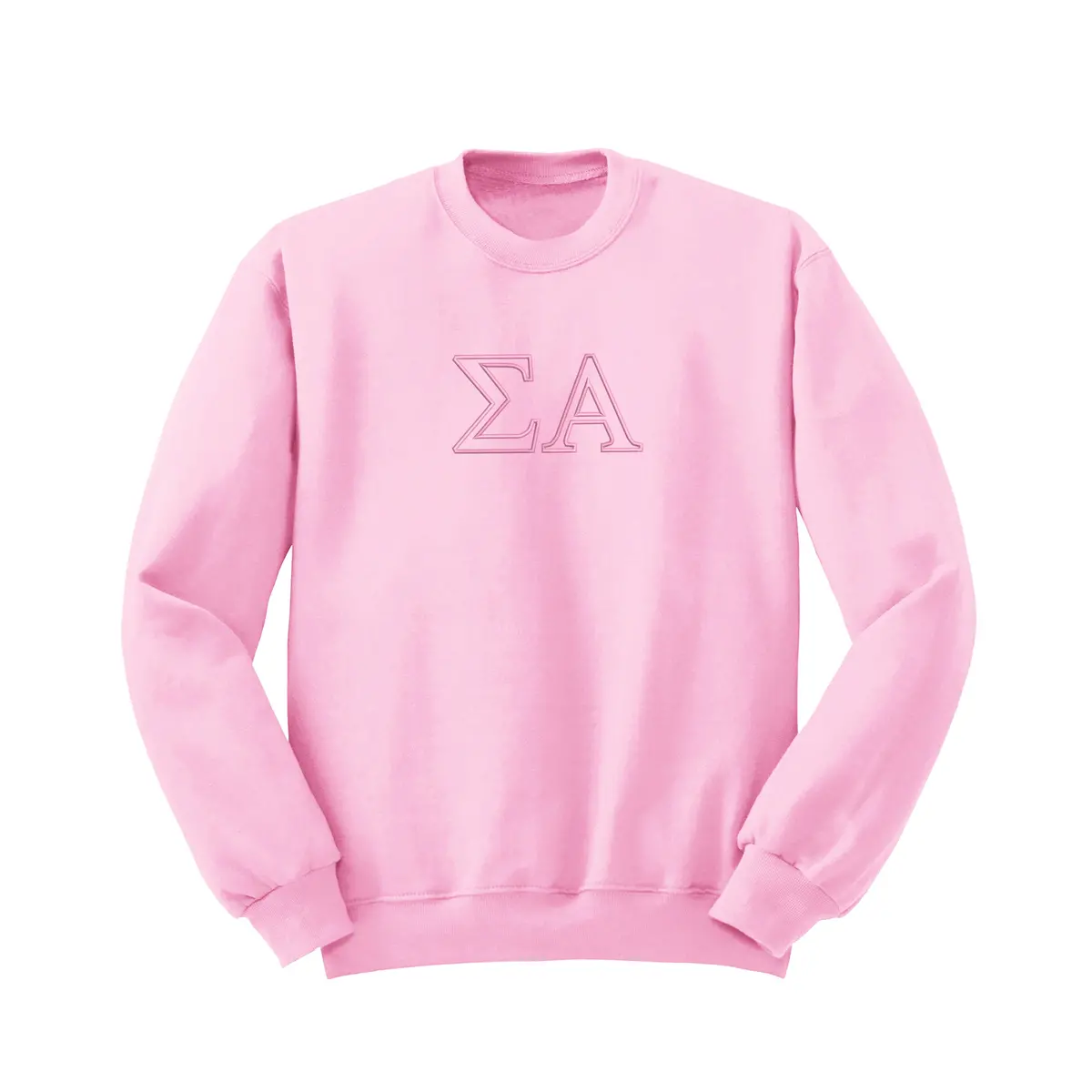 Sigma Alpha Outline Monochromatic Crewneck 1
