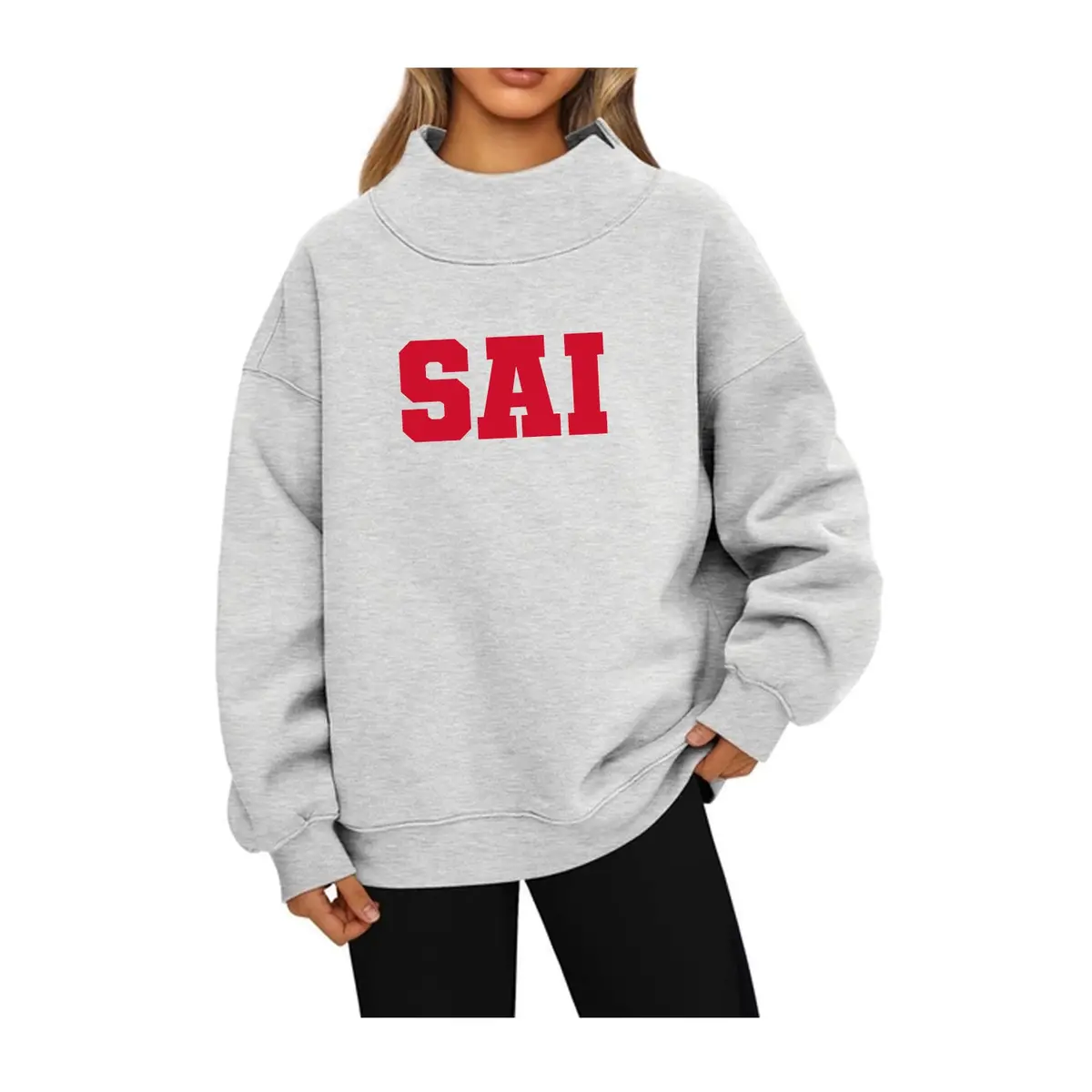 Sigma Alpha Iota Mock Neck Sweatshirt - Sai 1