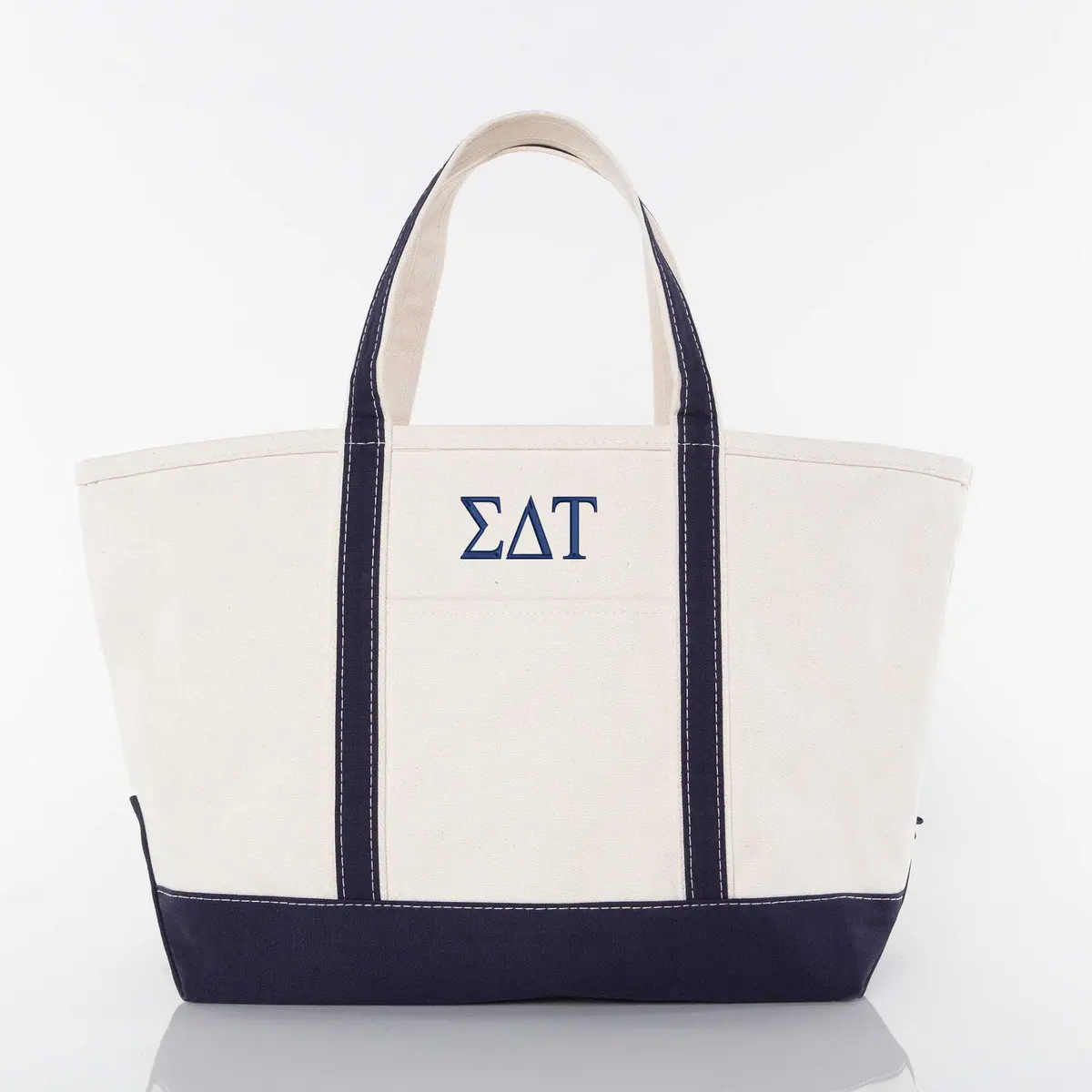 Sigma Delta Tau Large Canvas Boat Tote 1