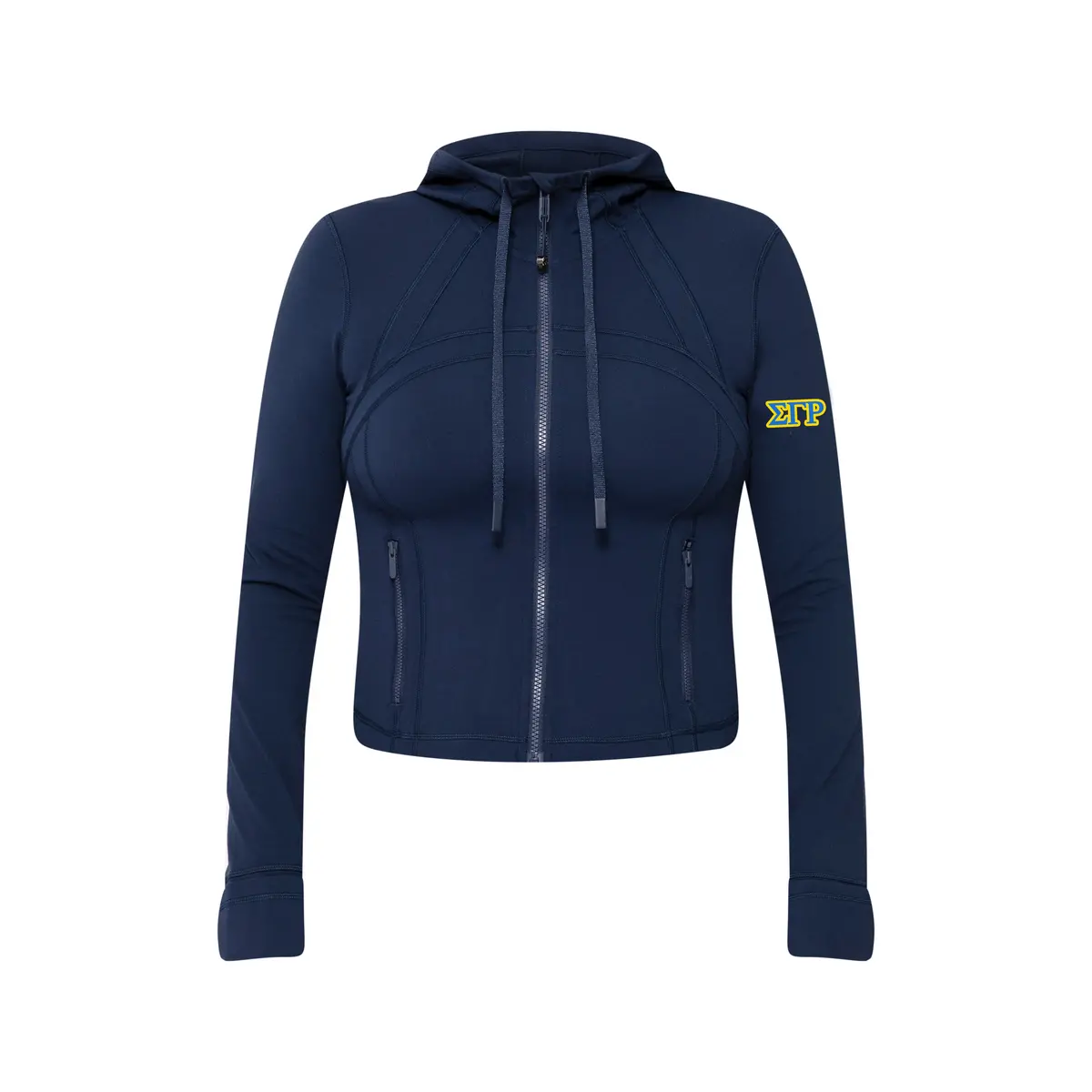 Sigma Gamma Rho Lululemon Define Cropped Hooded Jacket Nulu - Navy 1