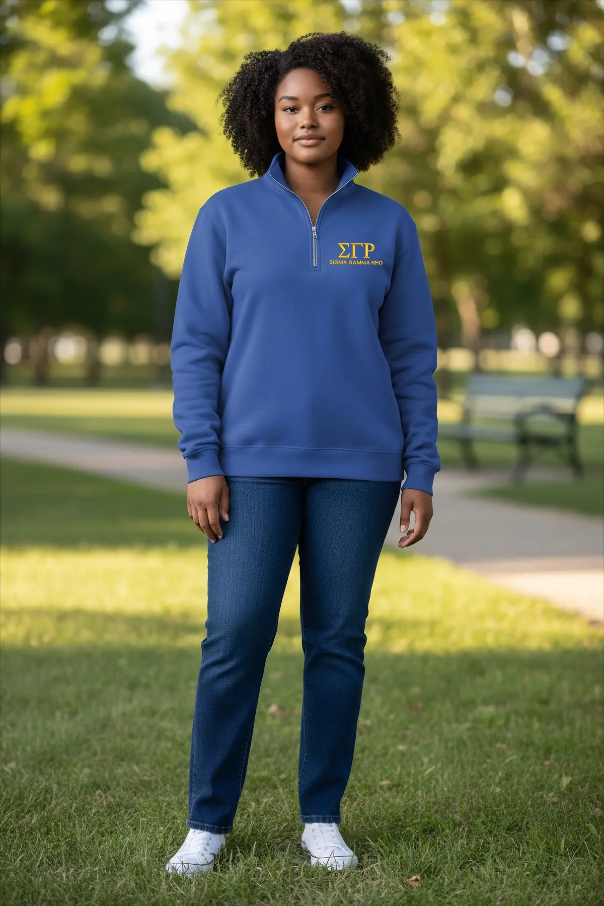 Sigma Gamma Rho Quarter Zip Pullover Sweatshirt 1