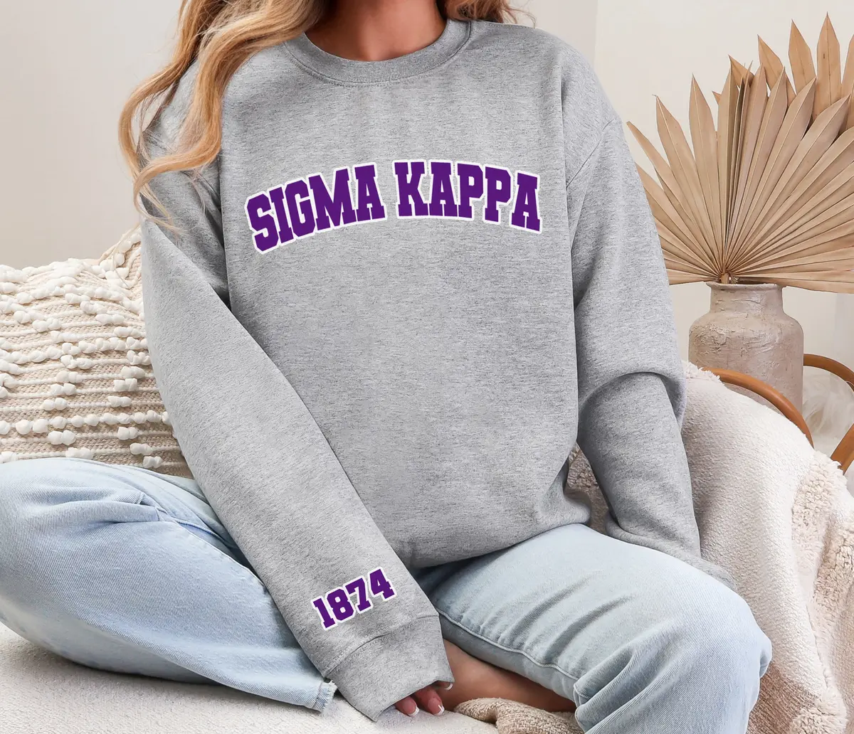 Sigma Kappa Varsity Crewneck 1874 1