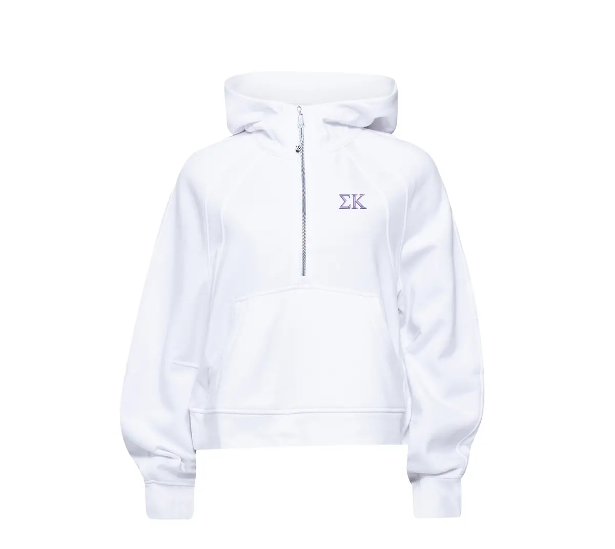Sigma Kappa Lululemon Scuba Oversized Half-Zip Hoodie - White 1