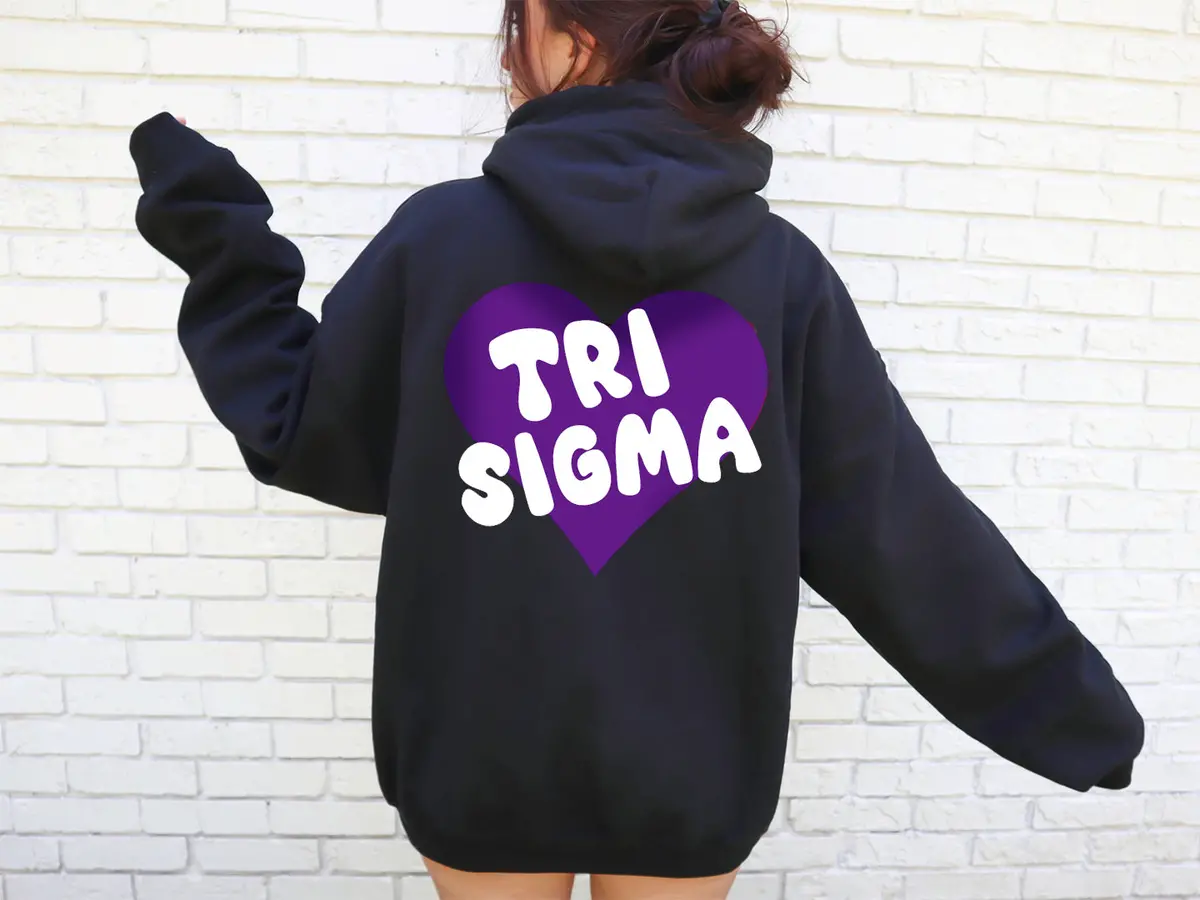 Sigma Sigma Sigma Boxy Heart Pullover Hoodie 1