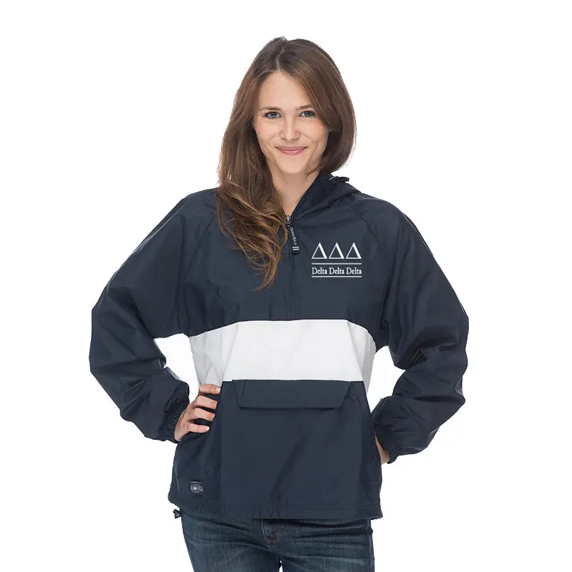 Delta Delta Delta Classic Striped Windbreaker - Lined 1