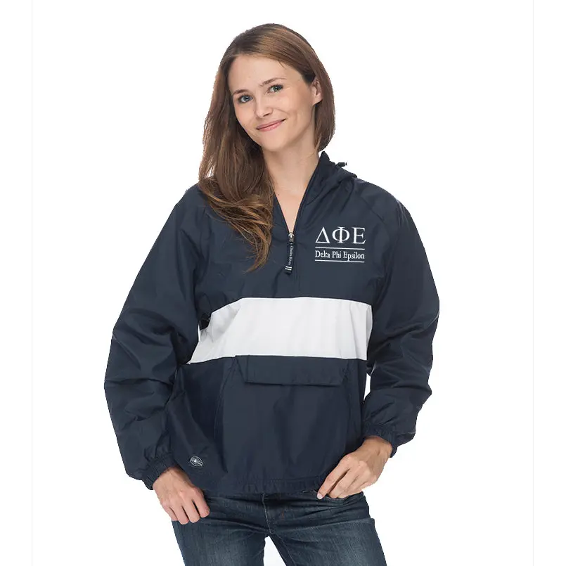 Delta Phi Epsilon Classic Striped Windbreaker - Lined 1
