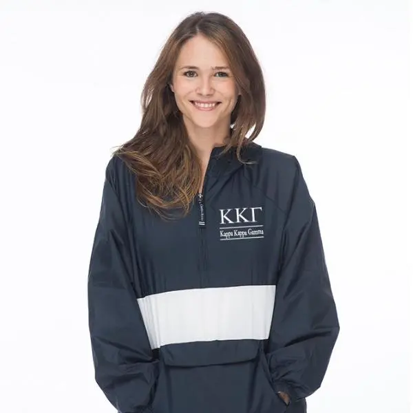 Kappa Kappa Gamma Classic Striped Windbreaker - Lined 1
