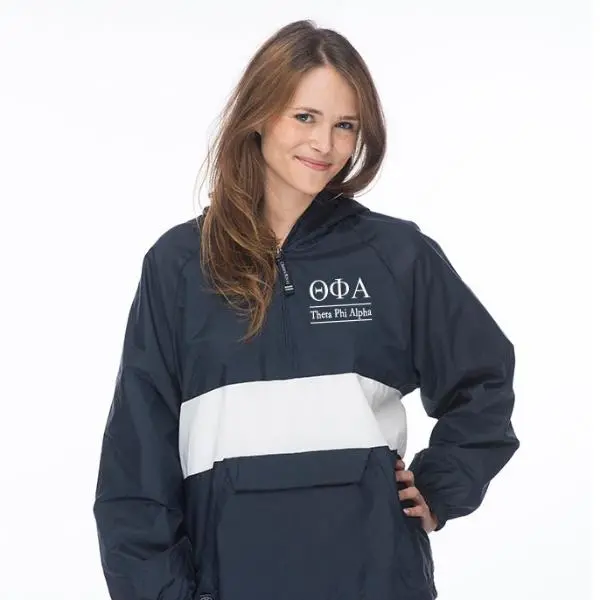 Theta Phi Alpha Classic Striped Windbreaker - Lined 1