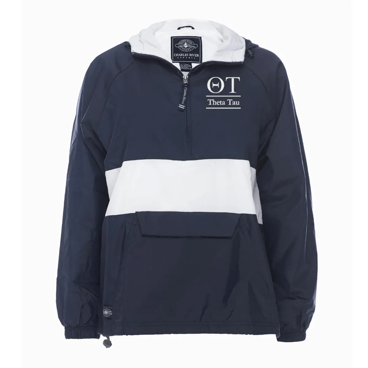Theta Tau Rugby Striped Lined Windbreaker 1