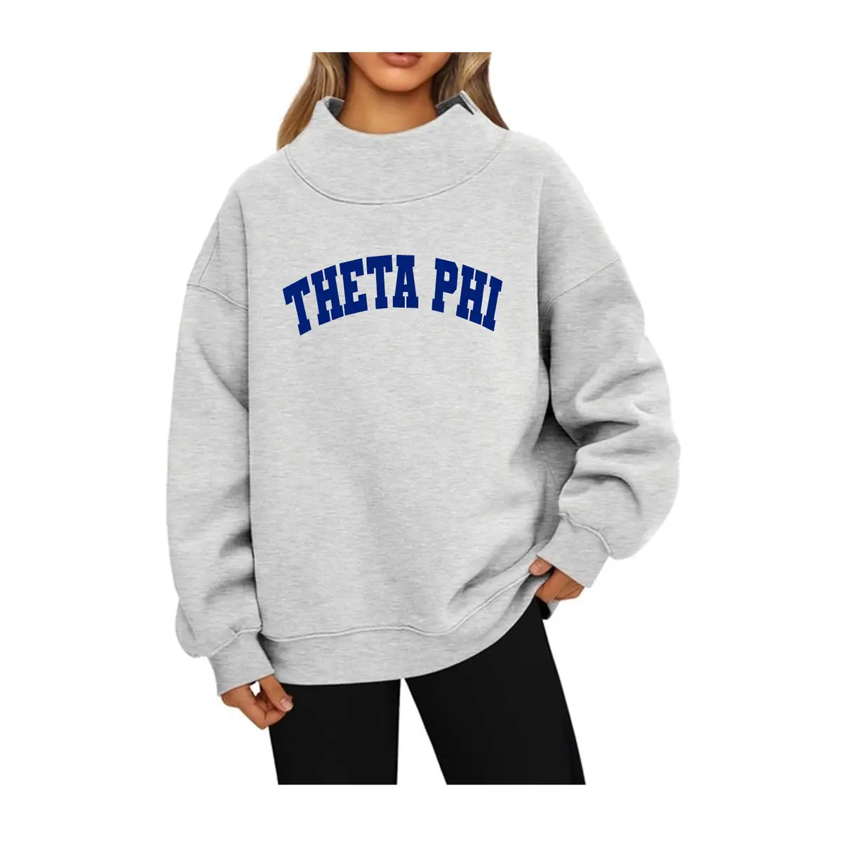Theta Phi Alpha Mock Neck Sweatshirt - Theta Phi 1