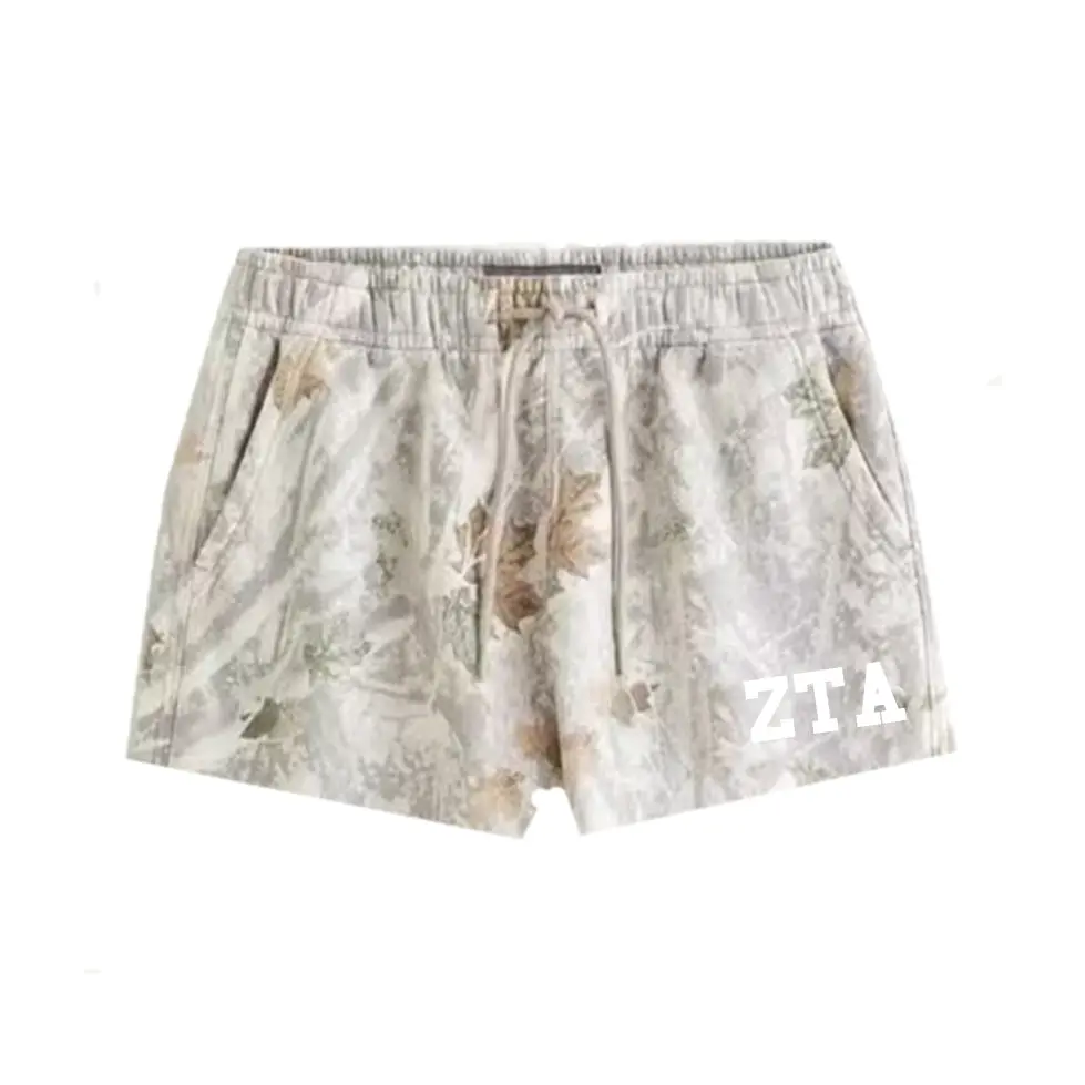 Zeta Tau Alpha Camo Cloud Fleece Shorts - Camouflage 1