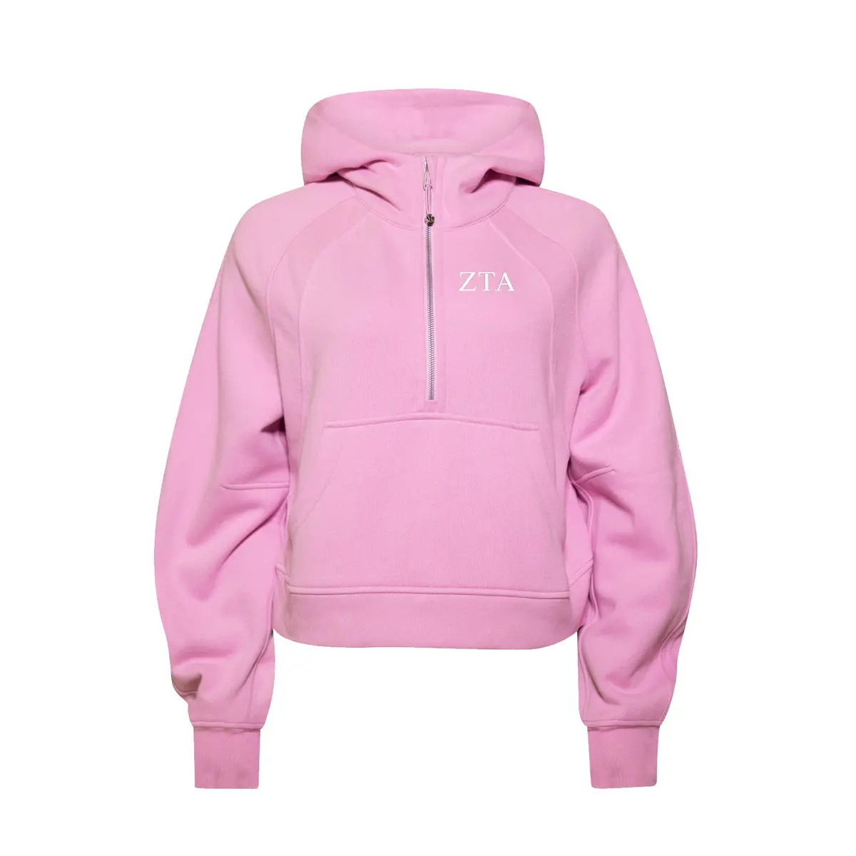 Zeta Tau Alpha Lululemon Scuba Oversized Half-Zip Hoodie - Pink Frosting 1