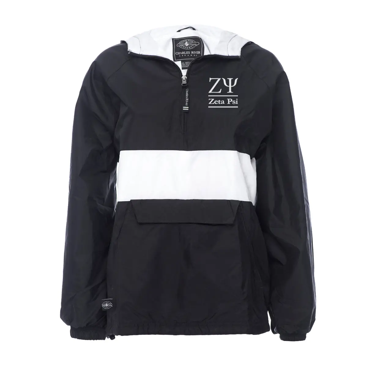 Zeta Psi Rugby Striped Lined Windbreaker 1