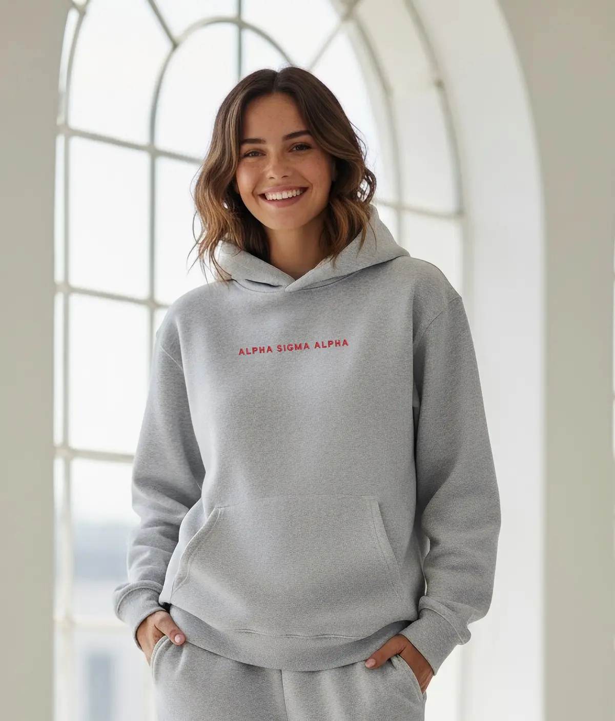 Alpha Sigma Alpha Fave Fit Hoodie - Wordmark 1