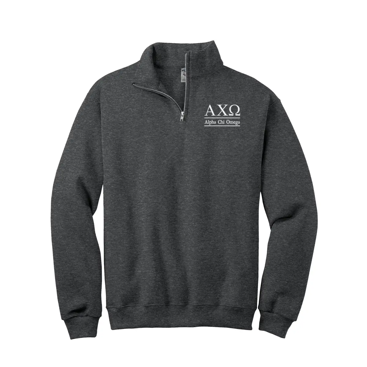 Alpha Chi Omega Quarter Zip Pullover Sweatshirt 1