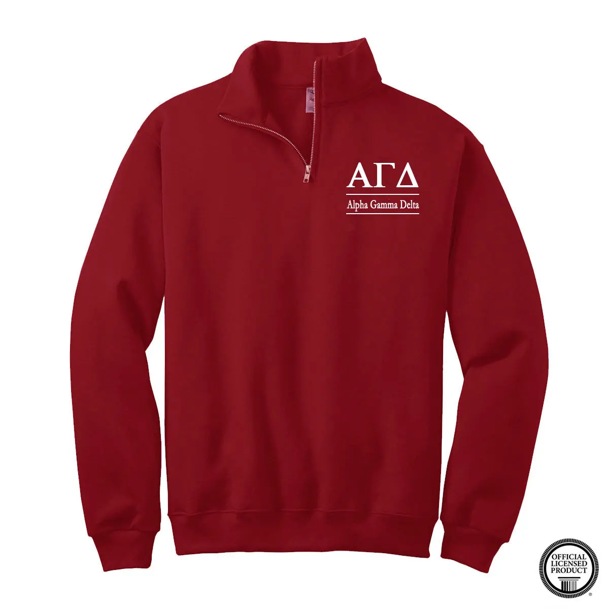 Alpha Gamma Delta Quarter Zip Pullover 1