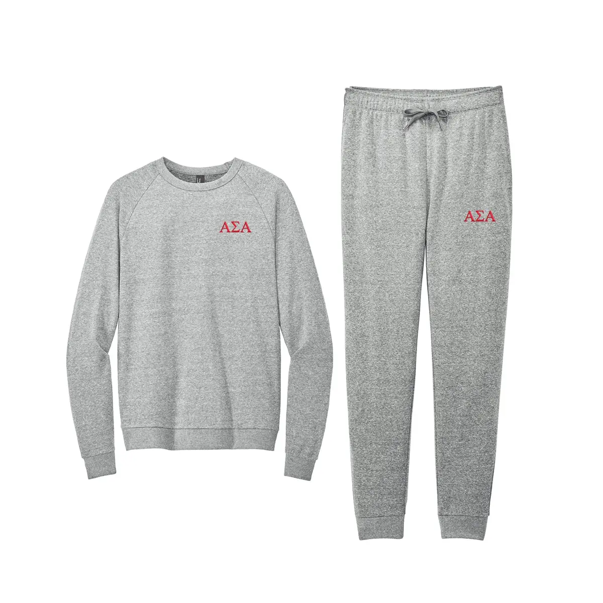 Alpha Sigma Alpha Tri Fleece Jogger Set 1