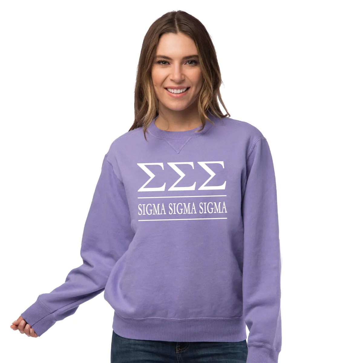 Sigma Sigma Sigma Vintage Color Crewneck Sweatshirt 1