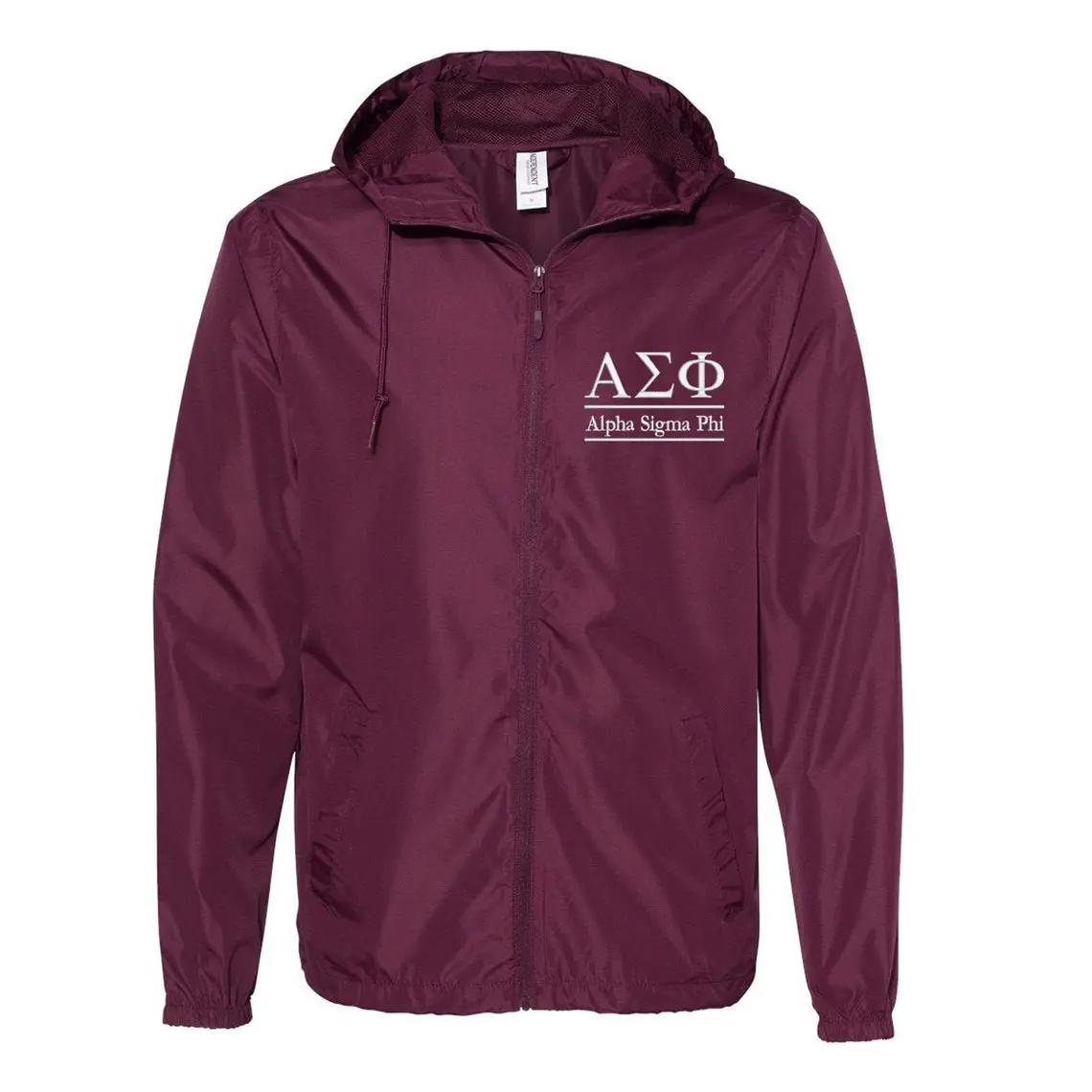 Alpha Sigma Phi Full Zip Windbreaker 1
