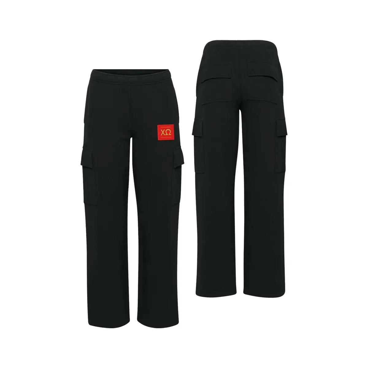 Chi Omega Cargo Sweatpants - Box Logo 1