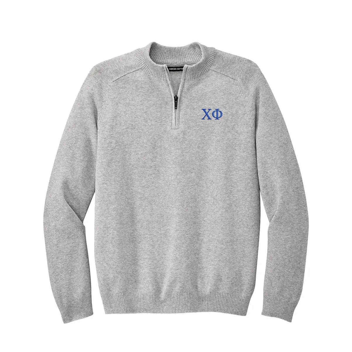 Chi Phi 1/4-Zip Monogrammed Sweater 1