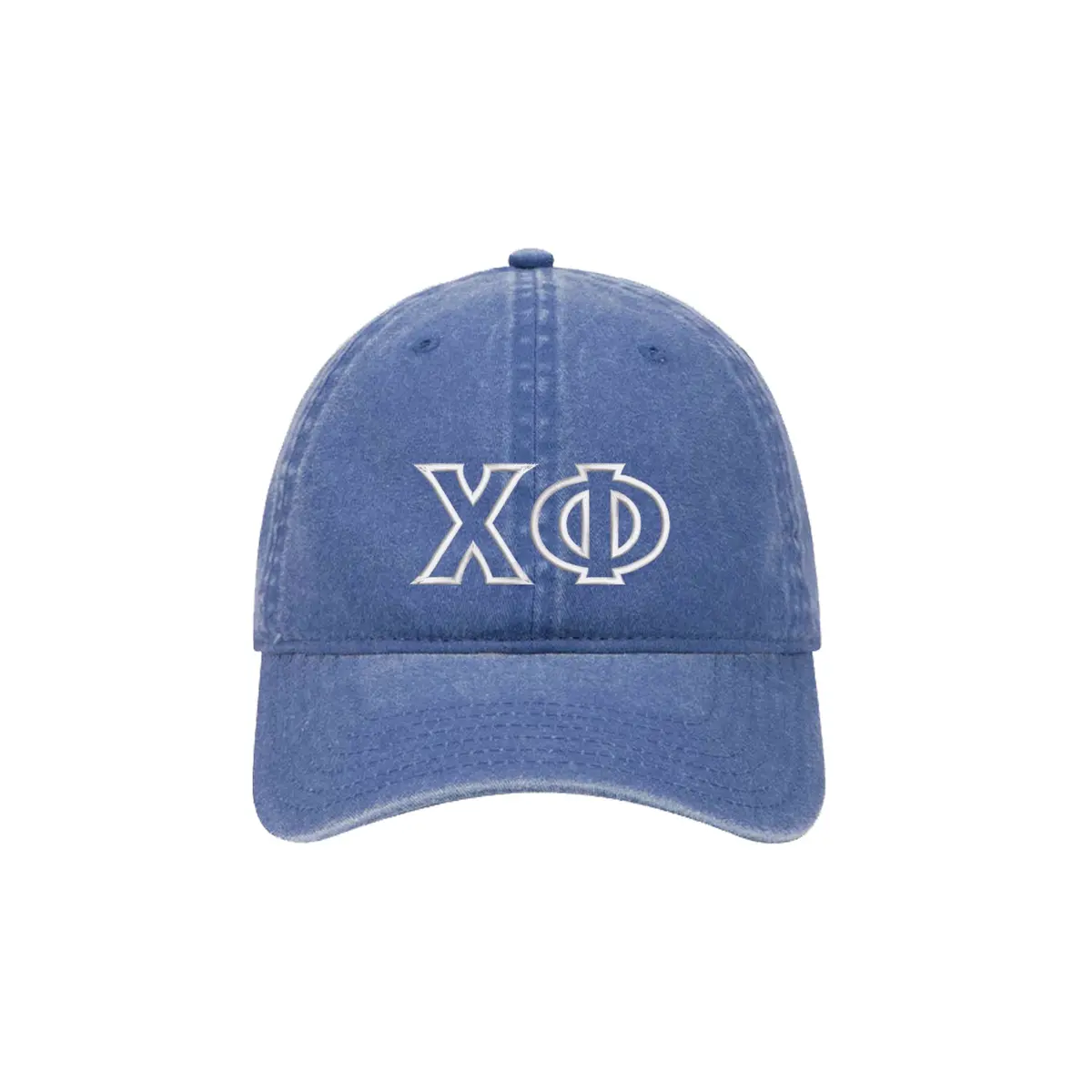 Chi Phi Outlined Letters Beach Washed Hat 1