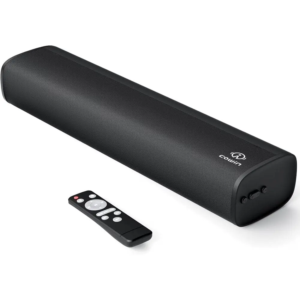 Cowin Sound Bar, Sound Bars For Smart Tv Bluetooth 5.0 Soundbar 50W 17Inch Small Soundbars With Arc/Optical/Aux Connection, Soundbar Surround Sound Bars For Home Theater Audio 1