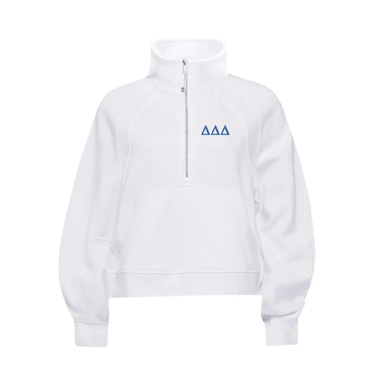 Delta Delta Delta Lululemon Scuba Oversized Funnel-Neck Half Zip - White 1