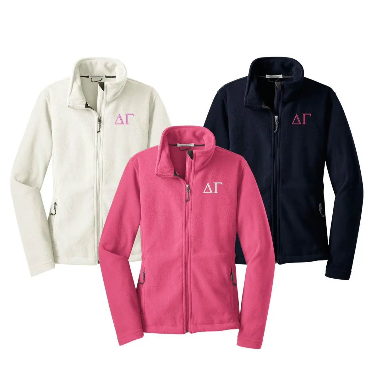 Delta Gamma Fleece Zip Cadet Jacket 1