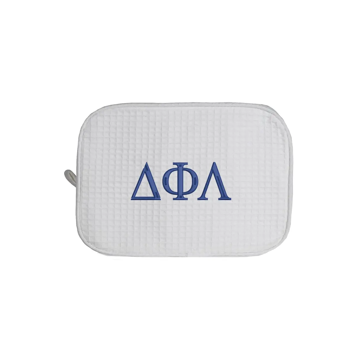 Delta Phi Lambda Waffle Weave Cosmetic Bag 1