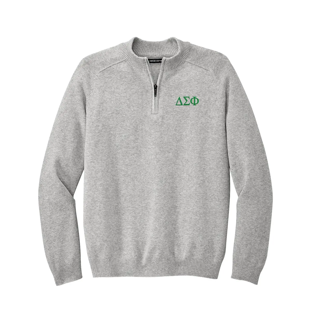 Delta Sigma Phi 1/4-Zip Monogrammed Sweater 1